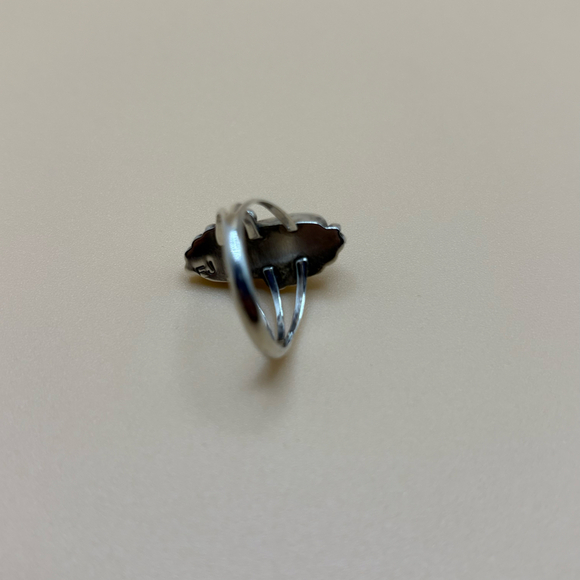 Vintage Native American Navajo Malacite Ring 7.5 - Picture 8 of 9